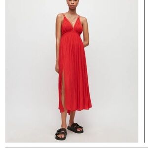 All Saints Rosa strappy side splits dress